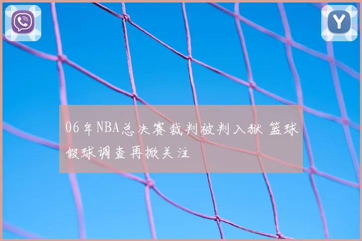 06年NBA总决赛裁判被判入狱 篮球假球调查再掀关注